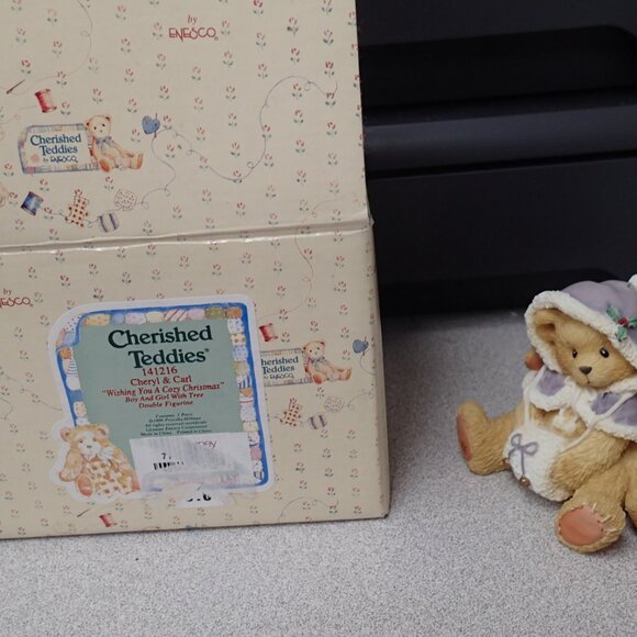 Cherished Teddies Cheryl and Carl Whishing  You A Cozy Christmas - Picture 6 of 6